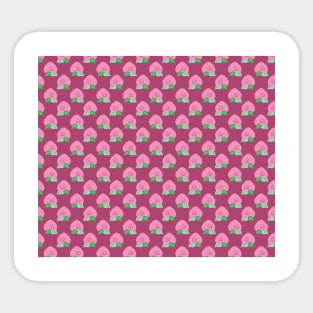 Mauve Peach Fruit Pattern Sticker